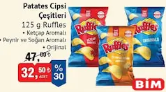 RUFFLES PATATES CİPSİ ÇEŞİTLERİ 125 G RUFFLES PATATES CİPSİ ÇEŞİTLERİ 125 G